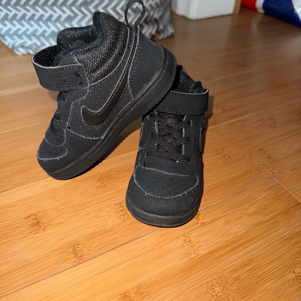 Nike Black High-Top Sneakers with Velcro Strap